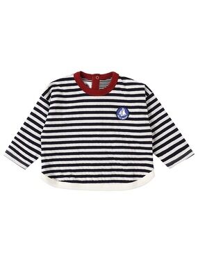 PETIT BATEAU Marinière Logo Organic Cotton T-shirt